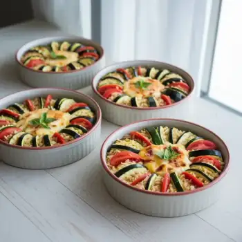 Mediterranean Orzo and Summer Vegetable Bake