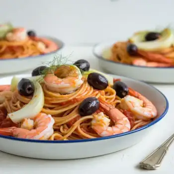 Mediterranean Shrimp and Fennel Pasta