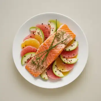 Dill-Infused Ginger Salmon with Citrus-Avocado Salad