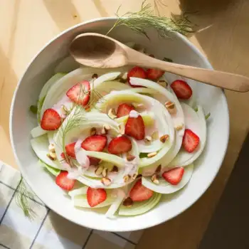 Strawberry Fennel Salad with Sweet Buttermilk Dressing