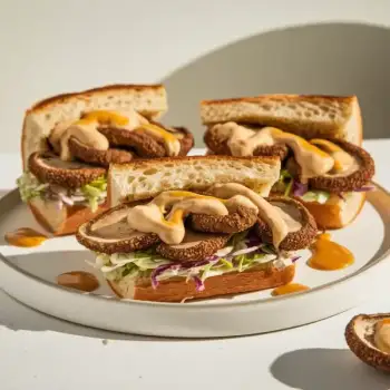 Crispy Oyster Mushroom Po'Boy with Creole Rémoulade