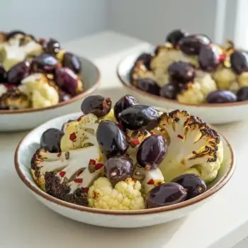 Charred Cauliflower and Kalamata Olive Medley