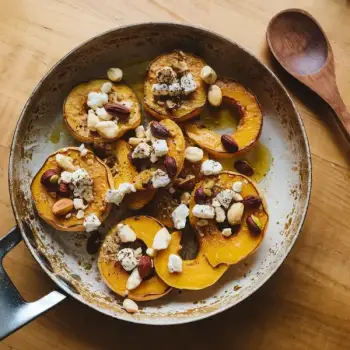 Delicata Squash with Feta & Hazelnuts