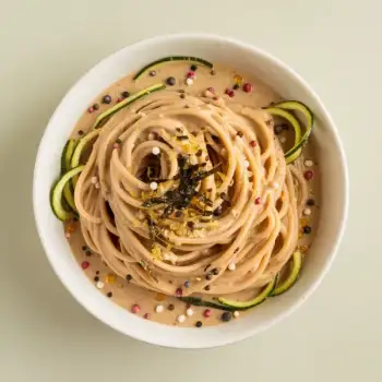 Creamy Vegan Spaghetti with Toasted Peppercorn