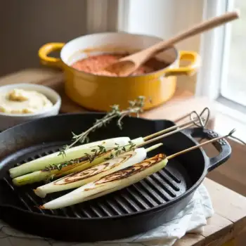 Charred Spring Onions with Zesty Lemon-Thyme Drizzle