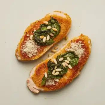 Crispy Basil-Topped Chicken Cutlets