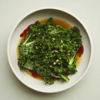 Garlicky Kale with Red Wine Vinegar