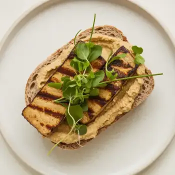 Smoky Tempeh and Hummus Sandwiches