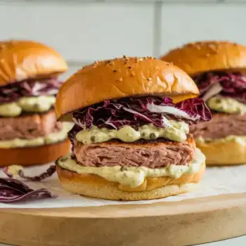 Savory Turkey Burgers with Balsamic Radicchio Slaw