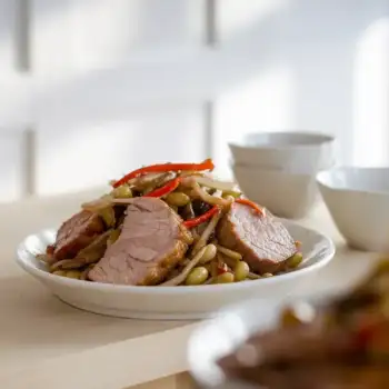 Crispy Pork & Mung Bean Sprout Stir-Fry