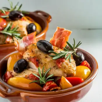 Mediterranean Chicken Stew with Rosemary, Pancetta, and Olives