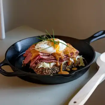 Reuben Toast with Poached Eggs