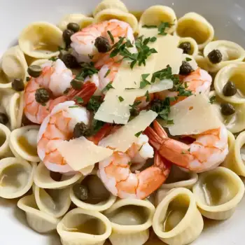 Shrimp & Orecchiette in Lemon-Caper Sauce