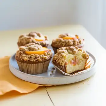 Peach Crumb Muffins