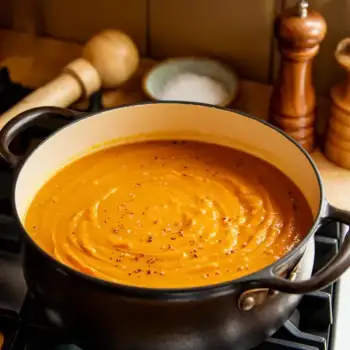Sweet Potato and Butternut Squash Soup with a Zing of Ginger