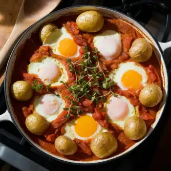 Rustic Indian-Spiced Tomato and Egg Casserole