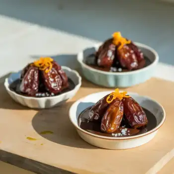 Roasted Dates with Bittersweet Chocolate and Orange