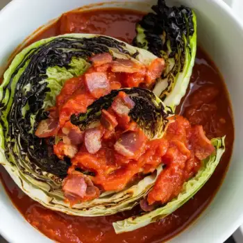 Charred Cabbage with Amatriciana Sauce
