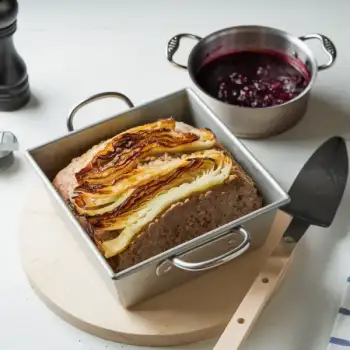 Swedish Meatloaf with Caramelized Cabbage (Kalpudding)