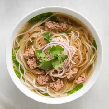 Ginger Pork and Rice Noodle Soup