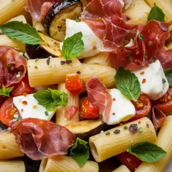 Rigatoni with Roasted Eggplant and Prosciutto