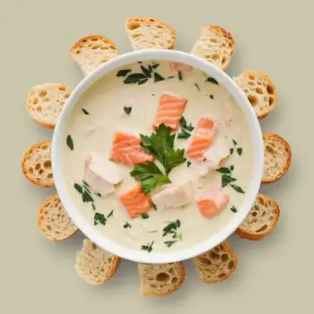 Creamy Maritime Chowder with Salmon and Smoked Haddock