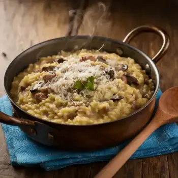 Italian Sausage and Mushroom Parmesan Risotto