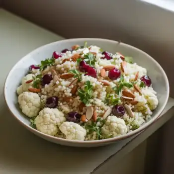 Cauliflower 'Couscous' Medley with Almonds & Cherries