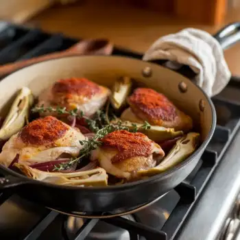 Wine-Braised Chicken with Artichoke Hearts