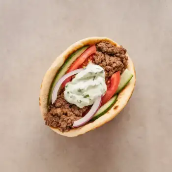 Savory Lamb Gyro with Fresh Tzatziki Sauce