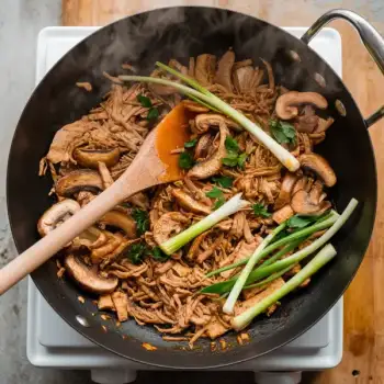 Shredded Tofu and Shiitake Stir-Fry