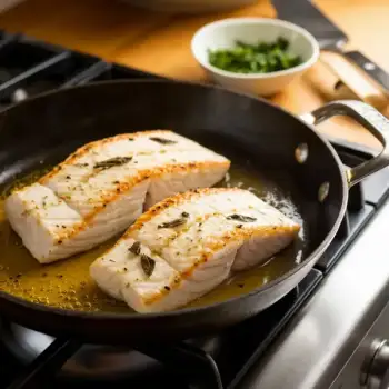 Pan-Seared Marinated Halibut Fillets