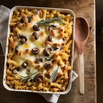 Cheesy Wild Mushroom Pasta Bake