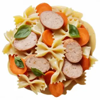 Creamy Carrot and Sausage Farfalle