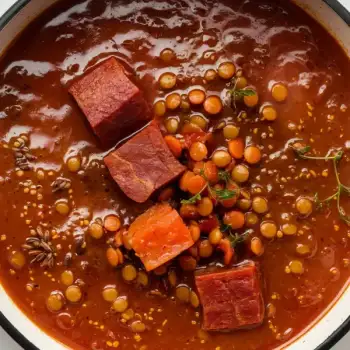 Smoky Chorizo and Red Lentil Stew