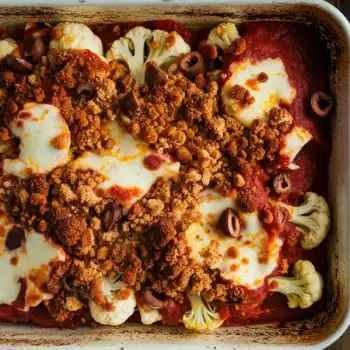 Farro and Cauliflower Parmesan