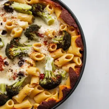 Crispy Broccoli and Ricotta Pasta Bake