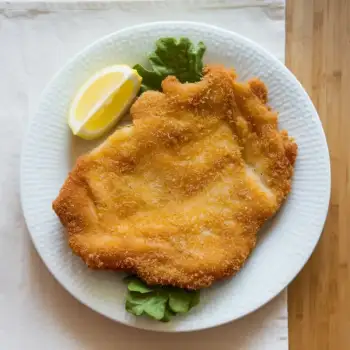 Pork Schnitzel with Lemon Wedge