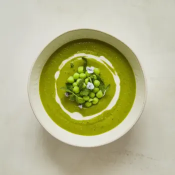 Chilled Minted Pea Soup with Buttermilk