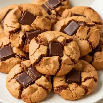 Crinkled Bittersweet Chocolate Chunk Cookies