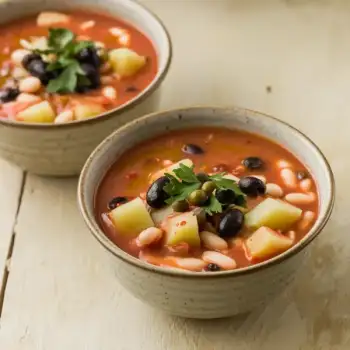 Potato and White Bean Puttanesca Soup