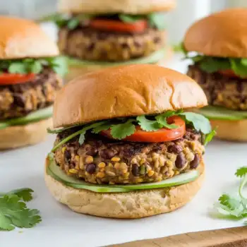 Southwestern Black Bean Veggie Burgers