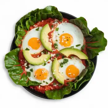 Swiss Chard and Avocado Shakshuka