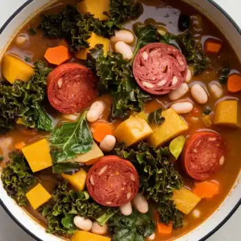 Rustic Squash, Kale & Chorizo Potage