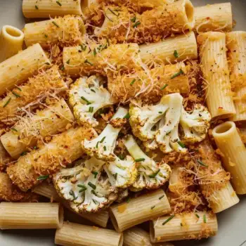 Cauliflower & Pecorino-Topped Rigatoni