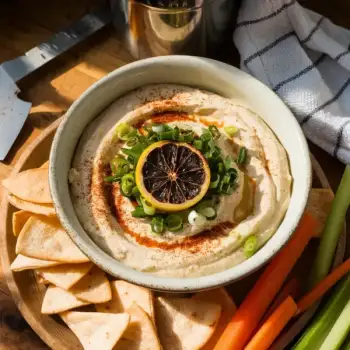 Charred Scallion and Lemon Feta Dip