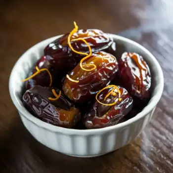 Roasted Dates with Bittersweet Chocolate and Orange