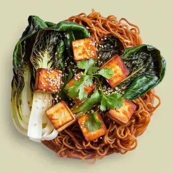 Crispy Tofu and Bok Choy Sheet-Pan Ramen