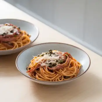Spicy Anchovy and Garlic Spaghetti