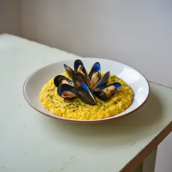 Saffron and Mussel Risotto